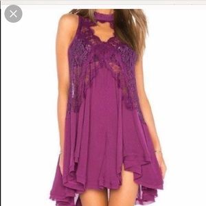 Free People Tell Tale Hearts Purple Dress